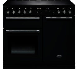 RANGEMASTER  Hi-LITE 100 Electric Induction Range Cooker - Black & Chrome